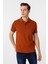 Kiremit Slim Fit Düz Polo Yaka Tişört 2