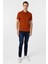 Kiremit Slim Fit Düz Polo Yaka Tişört 4