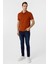 Kiremit Slim Fit Düz Polo Yaka Tişört 5
