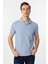 Mavi Slim Fit Armürlü Polo Yaka Tişört 3