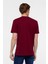 Koyu Bordo Regular Düz Bisiklet Yaka Tişört 4