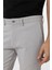 Gri Slim Fit Armürlü Kanvas Pantolon 4