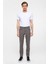 Gri Slim Fit 5 Cep Kalıp Armürlü Kanvas Pantolon 1