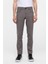 Gri Slim Fit 5 Cep Kalıp Armürlü Kanvas Pantolon 2