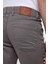 Gri Slim Fit 5 Cep Kalıp Armürlü Kanvas Pantolon 5