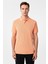 Sütlü Kahve Slim Fit Armürlü Polo Yaka Tişört 1