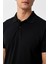 Siyah Slim Fit Armürlü Polo Yaka Tişört 3