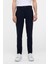 Lacivert Slim Fit Desenli Kumaş Pantolon 1
