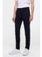 Lacivert Slim Fit Desenli Kumaş Pantolon 2