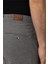 Koyu Gri Slim Fit Armürlü Kanvas Pantolon 4