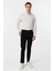 Siyah Slim Fit 5 Cep Kalıp Armürlü Kanvas Pantolon 1