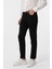 Siyah Slim Fit 5 Cep Kalıp Armürlü Kanvas Pantolon 4