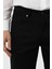 Siyah Slim Fit 5 Cep Kalıp Armürlü Kanvas Pantolon 5
