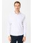 Beyaz Slim Fit Düz Klasik Yaka Gömlek 3