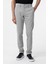 Gri Slim Fit Desenli Kumaş Pantolon 2