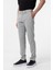 Gri Slim Fit Desenli Kumaş Pantolon 4