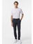 Lacivert Slim Fit Armürlü Kanvas Pantolon 1