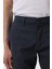 Lacivert Slim Fit Armürlü Kanvas Pantolon 4
