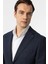 Lacivert Slim Fit Desenli Mono Yaka 6 Drop Ceket 5