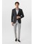 Antrasit Regular Fit Desenli Mono Yaka 6 Drop Ceket 2