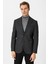 Siyah Slim Fit Sivri Yaka 6 Drop Ceket 1