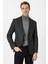 Siyah Slim Fit Sivri Yaka 6 Drop Ceket 2