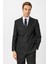 Siyah Slim Fit Düz Kruvaze Yaka 6 Drop Klasik Takım Elbise 2
