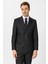 Siyah Slim Fit Düz Kruvaze Yaka 6 Drop Klasik Takım Elbise 3