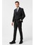 Siyah Slim Fit Desenli Mono Yaka 6 Drop Klasik Takım Elbise 2