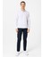 Ekru Slim Fit Desenli Klasik Yaka Gömlek 5