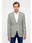 Su Yeşili Slim Fit Desenli Sivri Yaka 6 Drop Ceket 3