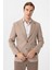 Bej Slim Fit Sivri Yaka 6 Drop Ceket 1