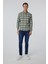 Koyu Yeşil Slim Fit Düz Düğmeli Yaka Gömlek 3
