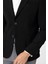 Siyah Slim Fit Sivri Yaka 6 Drop Ceket 5