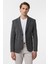 Siyah Slim Fit Desenli Mono Yaka 6 Drop Ceket 2
