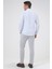 Buz Mavi Slim Fit Düz Klasik Yaka Gömlek 4