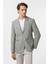 Su Yeşili Slim Fit Düz Mono Yaka 6 Drop Ceket 1