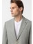 Su Yeşili Slim Fit Düz Mono Yaka 6 Drop Ceket 4