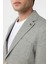 Su Yeşili Slim Fit Düz Mono Yaka 6 Drop Ceket 5