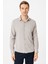 Ekru Slim Fit Düz Klasik Yaka Gömlek 1