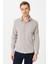 Ekru Slim Fit Düz Klasik Yaka Gömlek 2