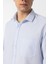 Buz Mavi Regular Fit Armürlü Klasik Yaka Gömlek 4