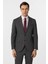 Siyah Slim Fit Desenli Mono Yaka 6 Drop Klasik Takım Elbise 4