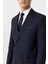 Lacivert Slim Fit Desenli Sivri Yaka 6 Drop Klasik Takım Elbise 5