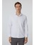 Beyaz Slim Fit Armürlü Klasik Yaka Gömlek 4