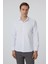 Beyaz Slim Fit Armürlü Klasik Yaka Gömlek 5