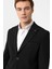 Siyah Slim Fit Sivri Yaka 6 Drop Ceket 4