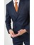 Lacivert Slim Fit Desenli Sivri Yaka 6 Drop Klasik Takım Elbise 3