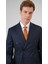 Lacivert Slim Fit Desenli Sivri Yaka 6 Drop Klasik Takım Elbise 5
