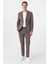 Açık Kahve Slim Fit Düz Mono Yaka 6 Drop Spor Takım Elbise 1